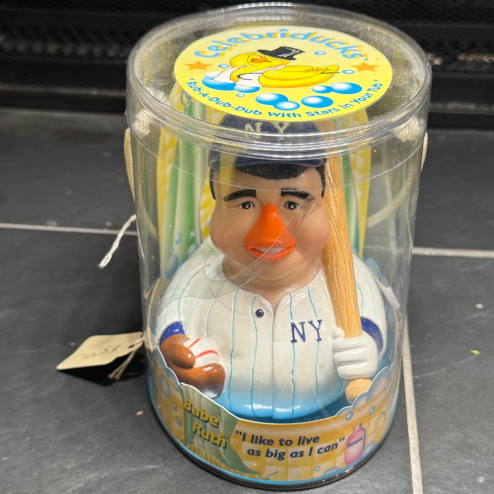 CelebriDucks Babe Ruth New York Baseball Legend Rubber Duck Vintage 1999 NIB